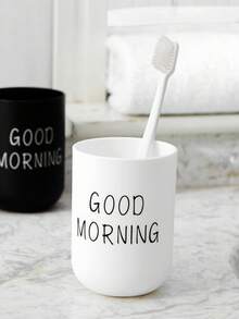 1PC Simple Toothbrush Holder, Bathroom Accessories, Toothpaste Holder, Mouthwash Cup, Drinking Cup, Scandinavian Simple Wash Mug, Home Mug, Bathroom Toothbrush And Mouthwash Mug, Frosted Textured Mug, Household Mouthwash Mug, Toothbrush Mug, Couple's Toothbrush Mug