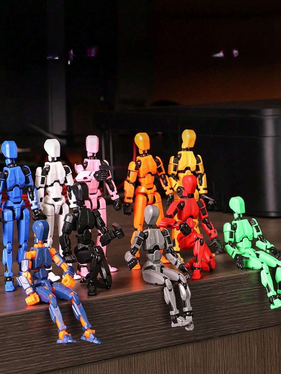 Muñeca articulada de múltiples articulaciones, set de modelo de robot de articulación completa, figura de robot de autoensamblaje, diseño interactivo para inspirar el juego creativo, regalo temático de robot divertido para Halloween/Navidad