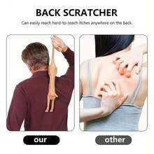 Handcrafted Wooden Back Scratcher In The Shape Of A Cat, Ideal For Relieving Itching; A Special Birthday Gift For Cat Lovers. - 駝色 - 查看 2