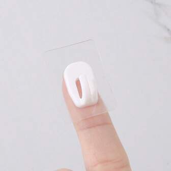 9pcs Acrylic Adhesive Hooks, Strong No-Drill Wall Hanging Set With Transparent Design, Durable Clear Mini Hooks For Kitchen, Bathroom, Bedroom, Living Room, Entryway, Closet And Dorm Organization, Damage-Free Removable Wall Mounts For Towels, Keys, Coats, Hats, Face Masks, Lightweight Decorative Holders For Holiday Gift Prep, Halloween And Christmas Decorating, Party Setup, Seasonal Home Organization And Daily Practical Use