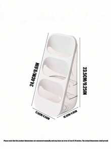 1pc Slanted Pen Holder, Large Capacity Storage Box, Multi-Functional Luxury Desktop Organizer, Cosmetic Holder, Makeup Vanity Organizer, Kitchen Draining Rack, Suitable For Cosmetics (Face Masks, Makeup Brushes, Eyebrow Pencils, Combs, Makeup Sponges, Lipsticks, Eyeshadow Palettes, Powder Puffs, Creams, Etc.), Stationery Desktop Storage (Paintbrushes, Pencils, Notebooks, Classroom Notes, Etc.), Multi-Layer Divided Organizer Box, Chopstick Holder - Multicolor - View 10