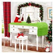 Green Christmas Table Runner 14x72 Inch, FluffyFur Table Runners For Bedroom Dresser, Living Room Coffee Table Decor, Winter Holiday Party Decorations - 多色606 - 查看 6