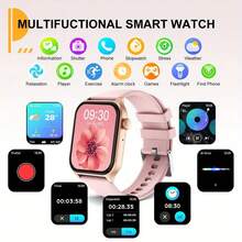 PEJE Women's Smart Watch, 1.83" Outdoor Digital Fitness Tracker, Multifunctional For Workout & Daily Wear, Compatible With IOS & Android, 230mAh Battery, Supports Wireless Calling & Notifications, Remote Camera/Music Control, 100+ Sports Modes, Great Gift - Black - View 12