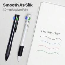 Cambond 4-In-1 Multicolor Pen 1.0mm - 4-Color Retractable Ballpoint Pens Nurse Pens For Office School Supplies Students Gift 5 Pack Black#DDEE - C15ps黑色4合1多功能 - 查看 5