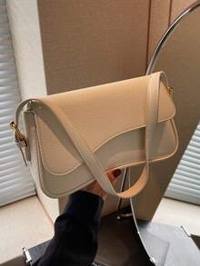 Fashionable Women Shoulder Bag - Apricot - View 4