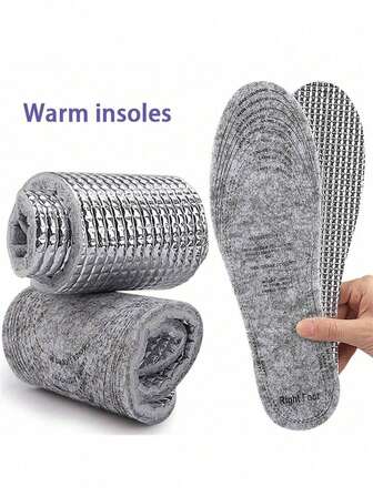 Termal Alüminyum Folyo Keçe Tabanlıklar - Günlük ve Spor Ayakkabılar İçin Ter Emici, Nefes Alabilir ve Şok Emici