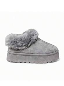 Botas de nieve para mujer de alta calidad con forro térmico básicas y clásicas para otoño e invierno cómodas ideales para uso diario y trabajo perfectas para tus días de descanso y vacaciones - Gris - Ver 2