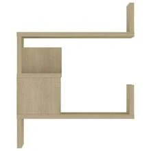 Étagères d'angle vidaXL, lot de 2, chêne Sonoma, matériau à base de bois - Multicolore - Voir 7