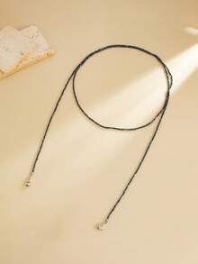 1 chiếc vòng cổ dài thanh lịch đính hạt CCB hình học không đều phong cách Bohemian dành cho nữ, món quà trang sức đa năng cho hàng ngày, lễ hội, tiệc tùng (Nhiều kiểu đeo) - vòng cổ - Xem 7