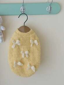 1pc Pet Fleece Vest, Reversible Sherpa Vest, New Winter Design With Cute Bow Accent, Suitable For Poodle, Teddy, Chihuahua, Pomeranian And Other Medium/Small Cats And Dogs, Keeps Pets Warm And Comfortable - Multicolor - View 13