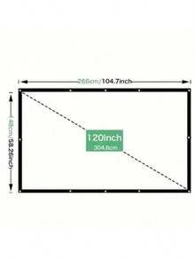 Extended Projection Screen, 60, 72, 84, 100, 120, 150 Inches, Easy To Install, Washable, Ironable, Reusable, Foldable Screen