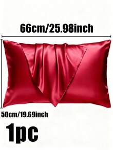 1/2 件装奢华丝滑柔软枕套 - 透气亲肤，触感凉爽，纯色信封式开口 - 可机洗，水洗丝绸枕套，单人冰丝缎面丝绸仿丝绸枕套，圣诞礼物，秘密圣诞老人礼物（女士），情人节礼物，圣诞袜填充物，个性化礼物，圣诞礼物 - 彩色 - 查看 29