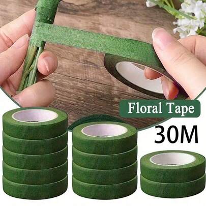 Gói 1/5 - Băng keo hoa màu xanh lá cây, vật liệu quấn thân bó hoa cưới tự làm, vật liệu đóng gói bó hoa cho cửa hàng hoa, Ngày Valentine, Ngày của Mẹ, Ngày của Cha, băng keo dính bó hoa để đóng gói và cắm hoa, đồ dùng đám cưới, băng keo hoa, băng keo hoa tươi, băng keo dính chuyên dụng cho nghề cắm hoa, quấn thân bó hoa, bó hoa cưới.
