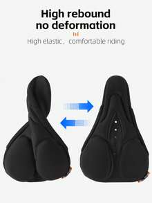 WEST BIKING Bicycle Seat Cover Silicone High Elasticity Breathable Soft Bike Saddle Cover Road Mountain Bike Seat Cushion Cover Cycling Accessories - Black - View 4