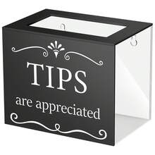 小费罐亚克力小费收集箱带锁捐赠建议箱小费储存容器抽奖箱适用于调酒师酒吧、音乐家餐厅司机 - 彩色 - 查看 16