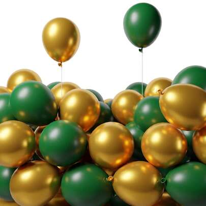 30/80/120/200pcs Green And Gold Balloons Garland Arch Kit - 5 10 12 Inch Dark Green Gold Latex Balloons For Birthday Shower New Year Wedding Anniversary St. Patrick's Day Graduation Emerald Green Jungle Party Decorations