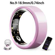 Smart Ring With Crystal Charging Case - Fitness And Sleep Tracker, Step Count, Distance & Calorie Monitoring, Multiple Sports Modes, Magnetic Charging - Stylish Ceramic Surface Design, IP68 Waterproof, Holiday Gift, Christmas - 粉色 - 查看 10
