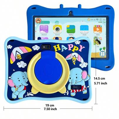 RAM 4GB + ROM 64GB / Máy tính bảng 7 inch / Lõi tứ 1,3 GHz / Android 13 / Màn hình IPS HD 1280x800 / Camera 2MP + 5MP / Pin 4000mAh / WiFi, Kiểm soát của phụ huynh, Giáo dục, Chơi game / Nhựa ABS + Silicone, Máy tính bảng giáo dục (Bao gồm: Hộp đóng gói, Cáp dữ liệu, Sách hướng dẫn, OTG, Kim gắn thẻ SIM)