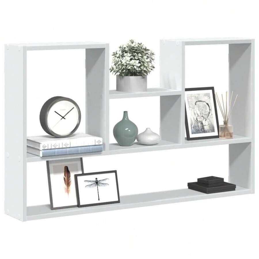 Estantería de pared vidaXL blanca, 99 x 15 x 60 cm, material a base de madera. - Multicolor - Ver 1