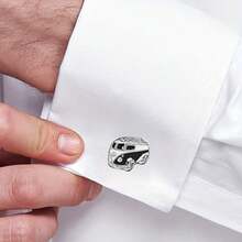 复古奢华高端百搭袖扣，时尚扑克牌、足球、骷髅头设计袖扣，个性化趣味法式衬衫装饰，万圣节创意礼物，正装点缀，主题衬衫配饰，法式袖扣，几何图案，骷髅头图案，纹理金属，时尚爱好者之选，男士礼物 - 造型袖扣 - 查看 3