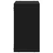vidaXL Wandschrank 60x16x30 cm schwarz Holzwerkstoff - Verschiedenfarbig - Übersicht 5