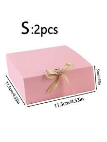Set de 10 piezas/5 piezas/2 piezas - Caja de regalo rosa con tapa, caja de propuesta para damas de honor con cinta, caja de regalo de boda, caja de regalo de cumpleaños, caja de regalo para fiestas y otros eventos, caja de regalo del Día de San Valentín, embalaje, cumpleaños, manualidades DIY, caja de almacenamiento de cosméticos, caja de regalo de graduación, caja de decoración de boda - Caja de regalo de Navidad - Caja de regalo - Rosa - Ver 14