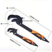 Adjustable Ratchet Wrench Tool - Ergonomic Handle, Metal Structure For Home Repair And DIY Projects, Black & Orange Design, Adjustable Wrench, Hand Tool Accessory