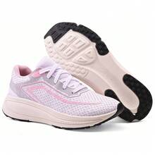 Comfortable Sports Shoes For Gym, Walking, Running 149a - White and Pink - View 2