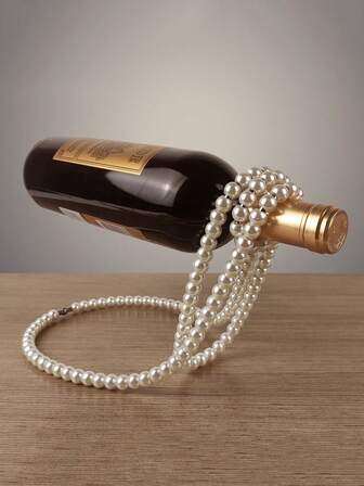 1 Piece Of Metal Ribbon, Rope Ornament, Creative Wine Rack, Home Gift, Wine Cabinet Decoration, Gift For Husband, Father, Brother(Place 750ML Regular Wine Bottle)
