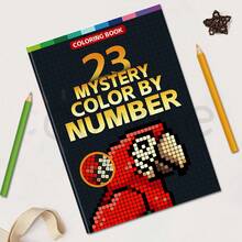 GDTME 1pc Numbered Coloring Book; Simple To Color, Contains Various Cute & Vibrant Patterns, Suitable For Colored Pencils And Markers, Ideal Christmas Gift, Stocking Stuffer, Fun Present, Christmas Gift For Dad - Multicolor - View 14