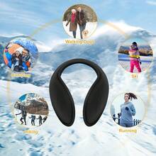 Warm Thicken Earmuffs Winter Outdoor Cycling For Men Women Cycling Ear Cover Protector Plush Soft Ear Muffs - 黑色 - 查看 3