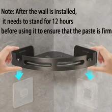 2 件套转角浴室置物架，无需钻孔，无残留洗发水架，可整齐收纳 6 瓶洗浴用品，浴室收纳架，时尚有序，节省空间，经久耐用，轻便易携，瓶架，粘性收纳架，适用于小型浴室和家居收纳 - 彩色 - 查看 10