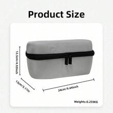 ZZPQVT Large Capacity Portable Projector Carrying Case, Hard EVA Shell Shock-Proof Dual Zipper Protective Bag For HY300 Pro, HY300, HY300+, HY320, HY320 Mini Projectors - Durable EVA Hard Shell, Waterproof And Shock-Absorbing, Ideal For Travel And Outdoor Activities - Grey - View 10