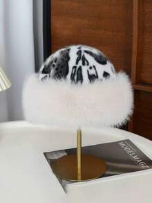 1pc Women Winter Furry Hat, European & Korean Style Warm Headwear, Solid Color Cute & Versatile, Thicker Design Winter Outfits