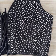 ESTELA MODAS BLOUSE TOP WITH SHINE Tie Back Tie Back Holiday Beach - Negro - Ver 4