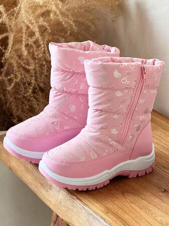 Botas de nieve para niños, botas para exteriores, botas para camping, cálidas y gruesas para niños y niñas
