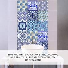 EXCEART Azulejos Adhesivos para Cocina Y BañO De Porcelana Azul Y Blanca Pegatinas De Pared Autoadhesivas De PVC Resistente Al Agua DecoracióN FáCil Y VersáTil para Hogar - 20 x 20 cm - Ver 9