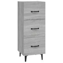 Credenza vidaXL Sonoma grigia 34,5x34x90 cm materiale a base di legno - Multicolore - Visualizzare 10
