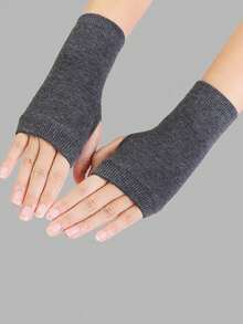 3pcs/1 Pair Multicolor Unisex Half Finger Gloves Suitable For Students Writing, Computer Work, Outdoor Cycling, Badminton, Tennis, All Seasons, Hand Protection Gloves, Fall / Winter - Multicolor - View 7