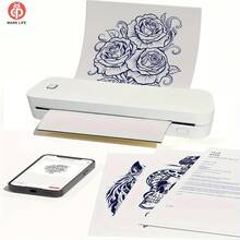 Portable Printers Wireless For Travel, Support 8.8" X 33" US Letter, Bluetooth Thermal Printer Compatible With IOS, Android & Laptop, Inkless Mobile Printer For Office, Home, School - 白色 - 查看 2