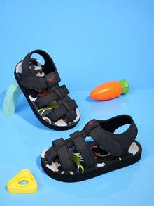 1 par de sandalias casuales de diseño de dibujos animados de EVA para niños, con decoración de dinosaurio linda, suaves y cómodas, ligeras y de secado rápido, adecuadas para uso diario, viajes y playa - Multicolor - Ver 8