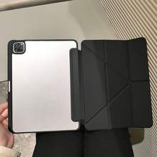 غطاء الجيل العاشر، رفيع/كاجوال/تصميم، مقاوم للصدمات، رفيع جدًا، حامل ذكي/إيقاظ/نوم تلقائي، متوافق مع A16، مناسب لأجهزة 7/8/9 جيل 10.2 بوصة، حامل ذكي بتصميم Y-Fold، ظهر من الأكريليك الشفاف، قابل للتخصيص DIY، جلد PU عالي الجودة، مناسب لحافظة Air 11 بوصة - الأسود - مشاهدة 9