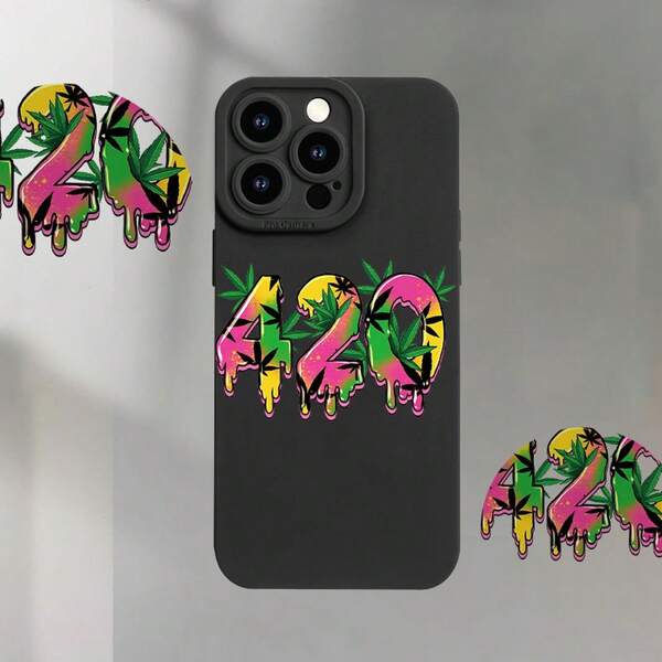 Adecuado para  y la serie  GALAXY, diseño único que muestra el número 420, funda de teléfono suave con impresión UV, proporcionando una superficie mate y protección de 360 grados, compatible con varios modelos de  incluyendo 11, 12, 13, 14, 15, 16 Pro Max, XR, XXS, 7, 8 Plus, SE y Mini, así como otros smartphones.