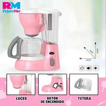 Juguete Cafetera Utensilio Simulación Para Niños, Con Luces y Sonidos Realistas, Juguete de Simulación Preparar Café - Rosa - Ver 4