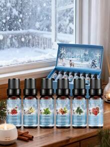 JUE FISH 冬季香薰精油套装 - 加湿器香氛精油，清新空气，温暖室内空间，促进放松 - 混合香型 - 查看 2