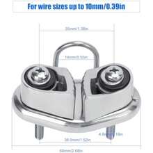 Cam tacos, 316 Encedido de Cama de Braco de Acero Inoxidablecon alambre anillo Varor de velero Pilates Mirror pulido para una cuerda de 10 mm(default) - Multicolor - Ver 4