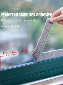 一套 3 厘米 x 4 米 窗户玻璃贴纸，防冷凝冬季窗台贴纸，自粘毡垫，适用于门窗 - 易于安装和清洁 - 彩色 - 查看 7