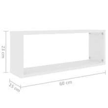 vidaXL Wandregale 2 Stück Weiß 60x15x23 cm Holzwerkstoff - Verschiedenfarbig - Übersicht 9