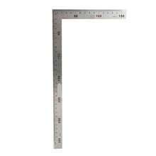 Herramienta Cuadrada de Medición #01, Regla Rectangular 90 Grados 300X150mm, Acero Inoxidable de Calidad, Diseño de dos Brazos para Ángulos Internos y Externos, Fácil de Usar - Plateado - Ver 7