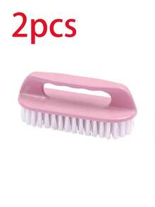 1件多色可选家用塑料洗衣刷多功能洗脸盆刷鞋刷衣板刷清洁刷硬毛板刷居家必备 - 彩色 - 查看 17